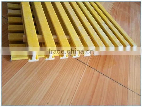Prevent slippery platform grating/ Fiberglass dull polish gutter