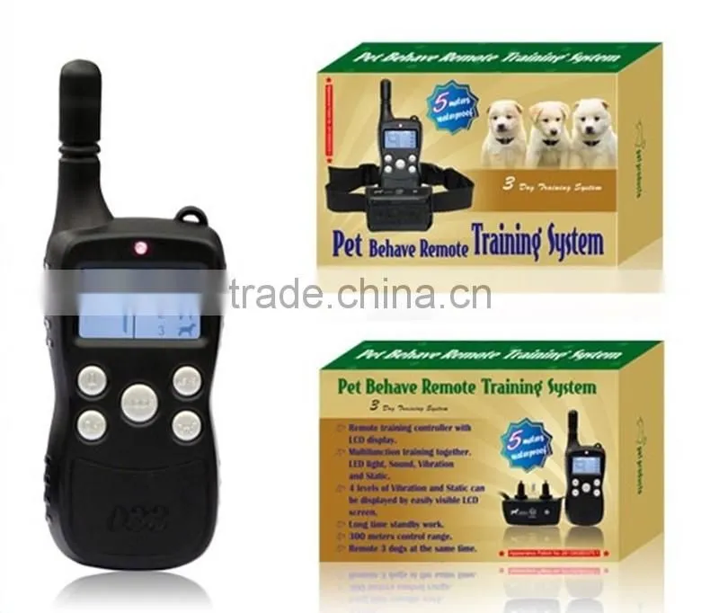 Wholesale 300M High Quality remote Dog Training Dog Collar with LCD display for 3 dogs