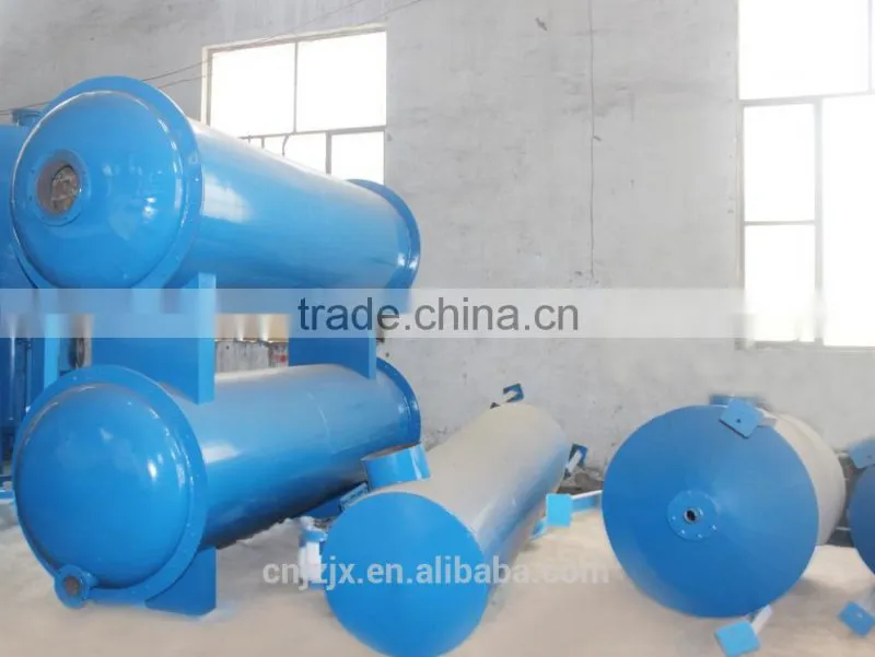 2015 new design 1T capacity demo tire recycling machine pyrolysis to crude oil