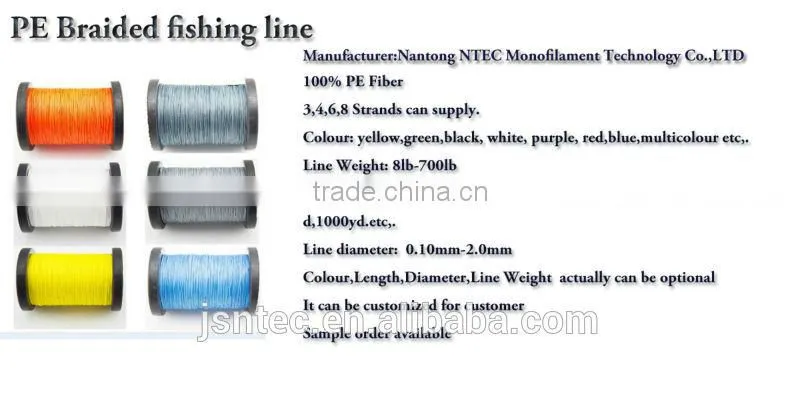1000m 65lb multi color braid fishing line