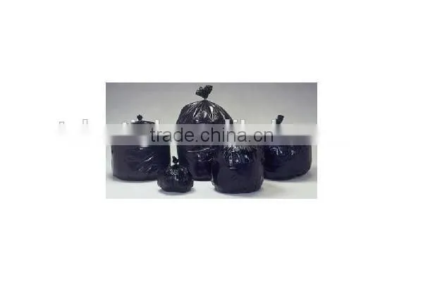 Black fashion plastic garbage bags on roll