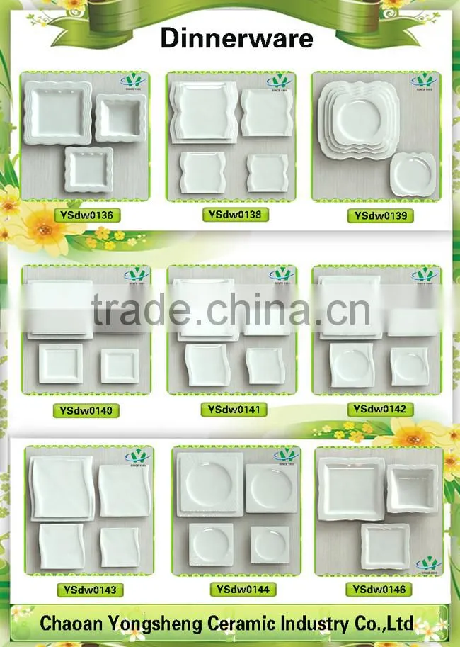 Hand Painted Fashional Disposable Tableware , decal printing square melamine tableware