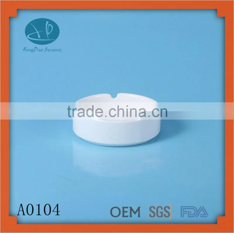 white ceramic ashtray with custom logo, Hotel Restaurant Supplies