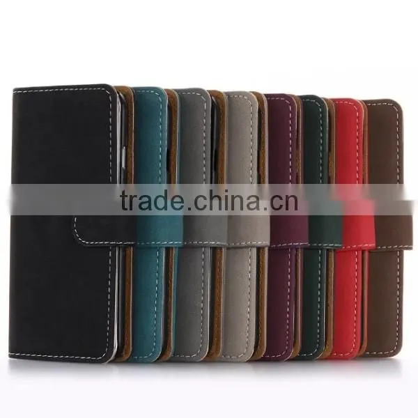 2017 Hot Sale Retro Matte Flip Wallet Leather Phone Case For iPhone 7