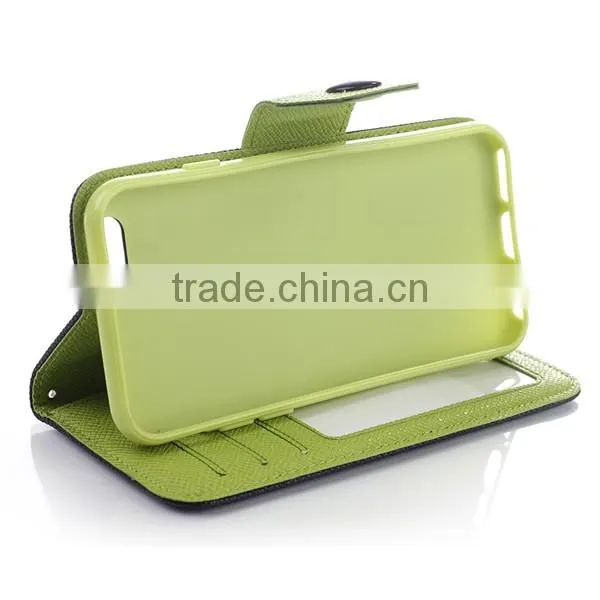 China Supplier 2016 Hot Selling PU Wallet Flip Leather Mobile Phone Case For iPhone6