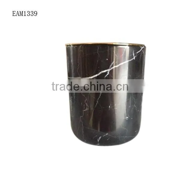 New design flower vase pot Green marble vase