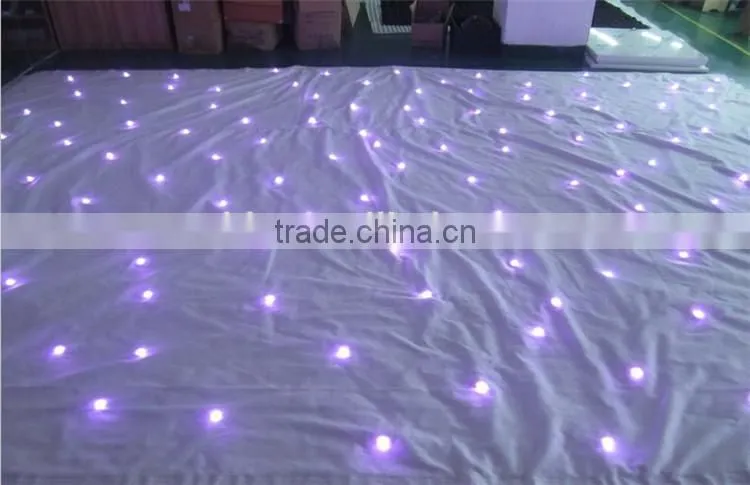 Black/white led star curtain for romantic wedding decoration