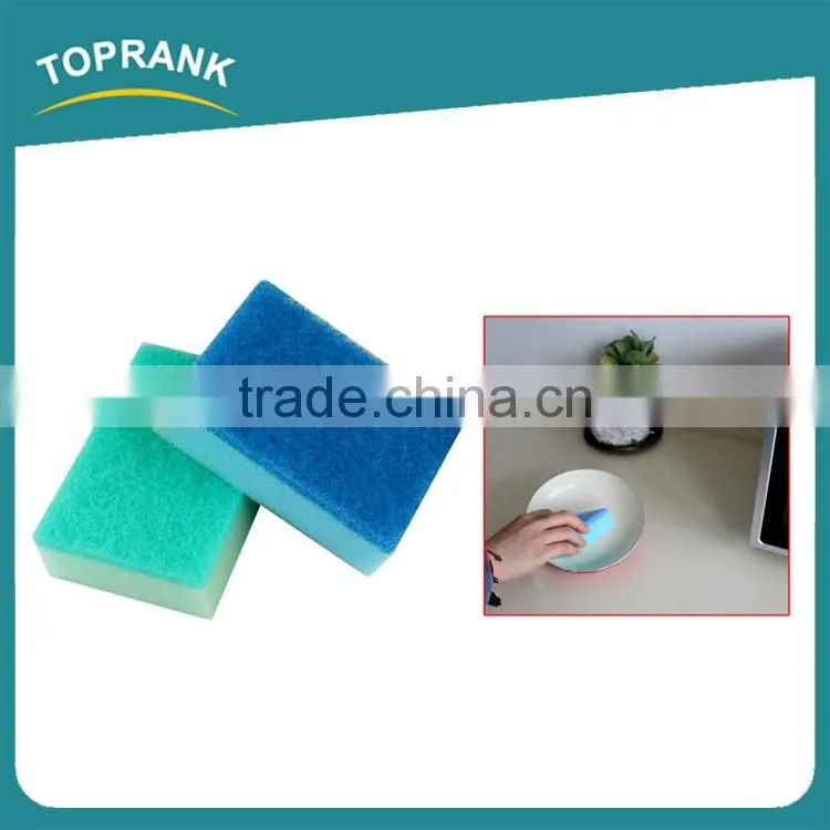Toprank New Design Colorful Kitchen Abrasive Nylon Sponge Dish Scrubber Pad Kitchen Cleaning Sponge Scourer