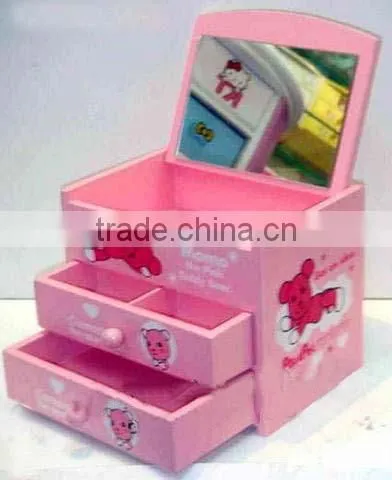2016 hot sell custom wooden jewelry box brown jewelry case for women love