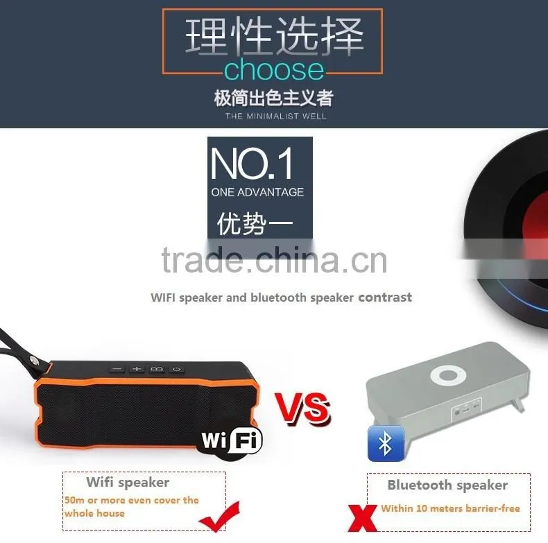 High quality factory direct sale portable wireless wifi speaker