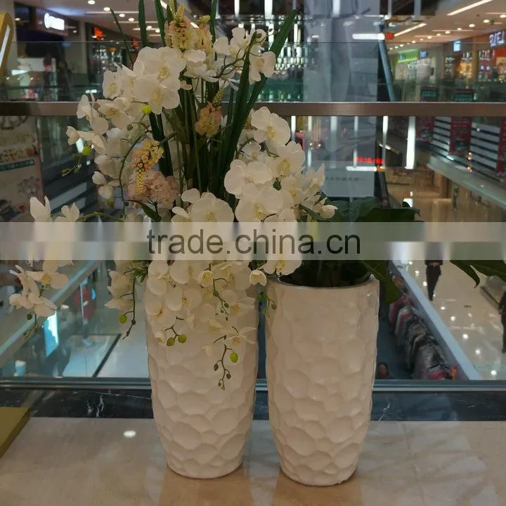 Large white frp flowerpot