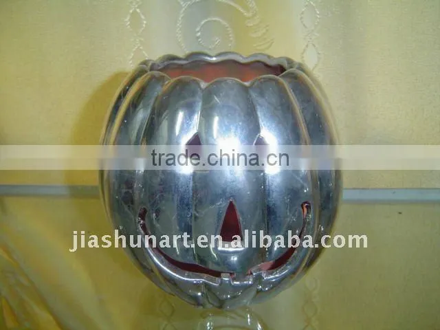 Electroplating pumpkin candle stick