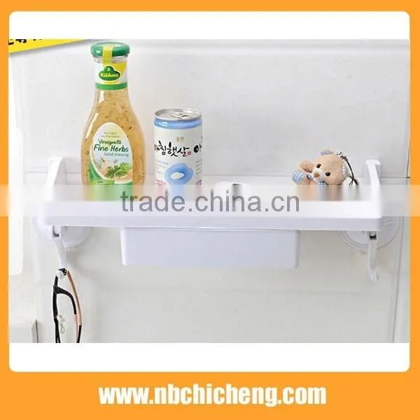 High quality fashion wall storage rack plastic suction storage holder