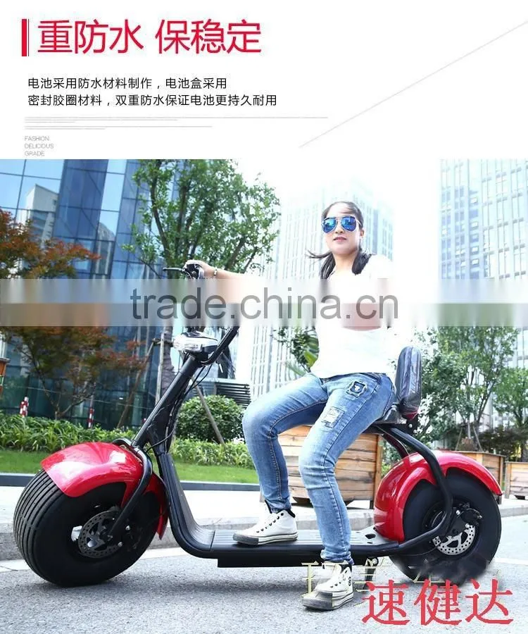 Factory sales big wheel harley electric scooter bike with bluetooth