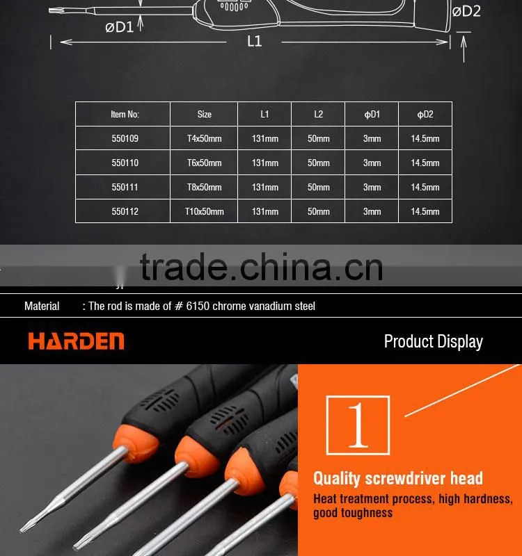 Professional Chrome Vanadium Torx Type Precision Screwdriver