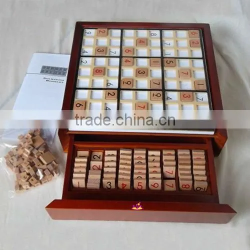 Hot new product for 2015 wooden sudoku toy for kids,Educational toy wooden toy sudoku,Wooden Deluxe Sudoku Board Game W11A014