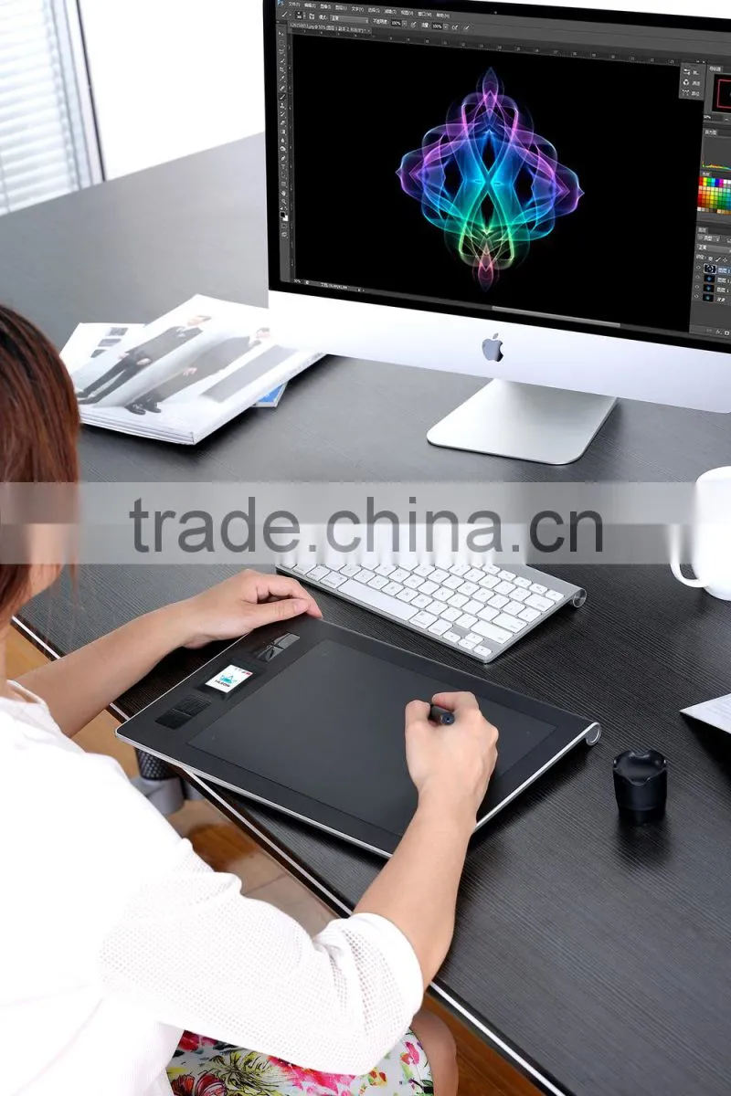 2015 New Fashion Design! Huion DWH69 portable wireless lcd pen graphics tablet drawing