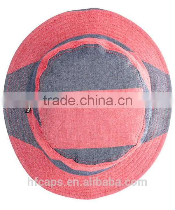 Custom 2015 New Design Colorful Denim Bucket Hat