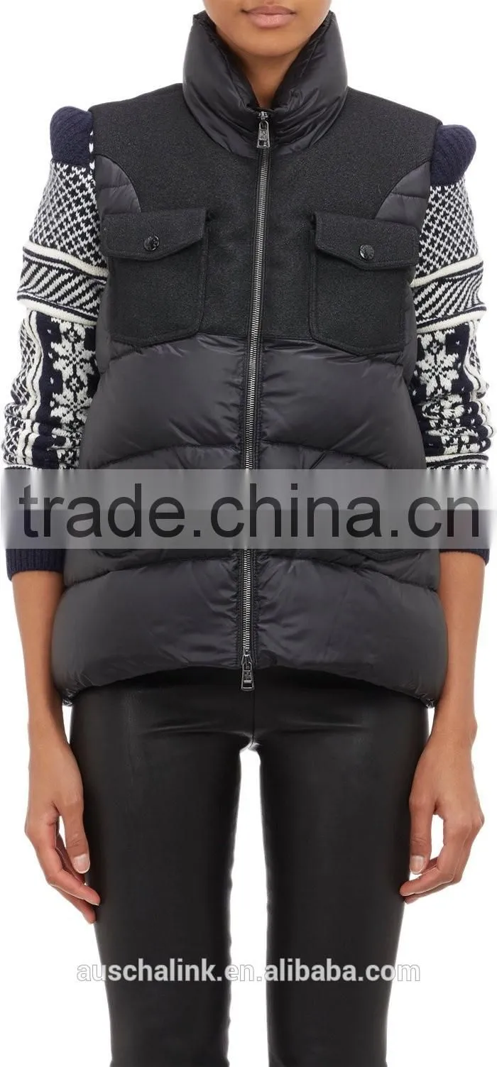 2016 new style wholesale high quality western women down vest