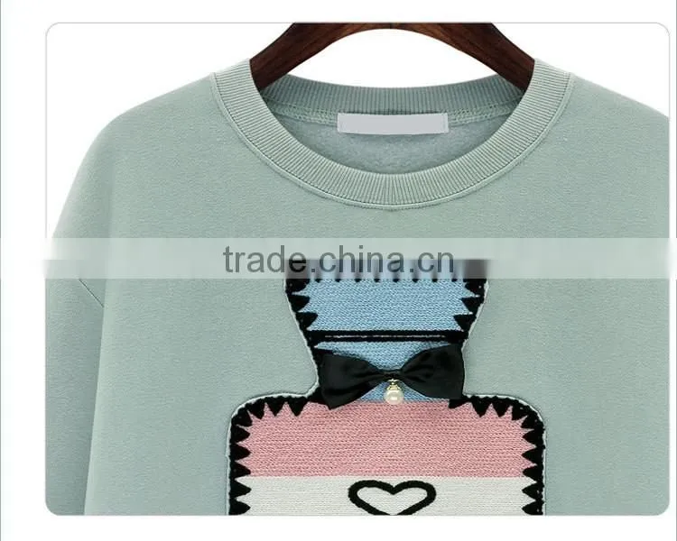 Pullover women girl sweater non-inverted Velvet cute jacket female autumn winter coat