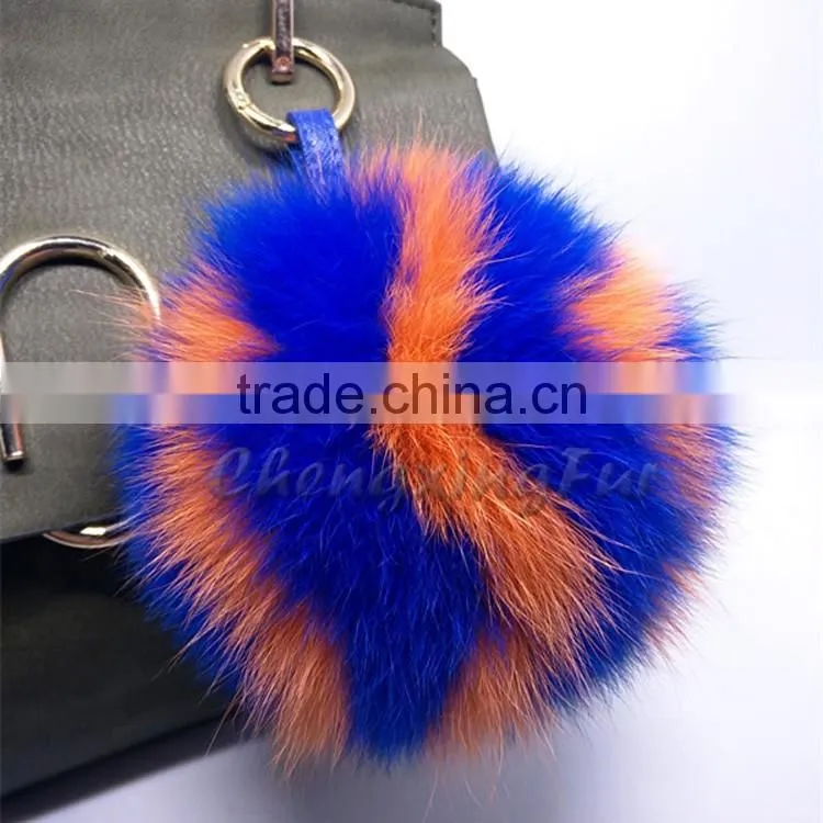 CX-R-55 Best Selling Wholesale Fashion Pendant Cute Fox Fur Ball Bag Charm
