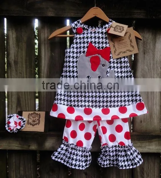 Wholesale Girls Ruffle Pants sets With Printed Ruffle Boutique Clothing