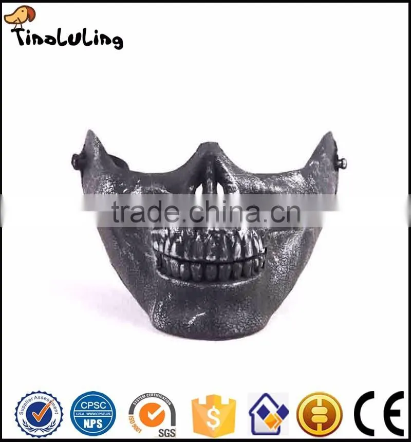 2017 New Popular Horror Halloween PVC Skeleton Skull half face Mask