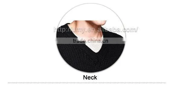 men's v collar star pattern mature sweater