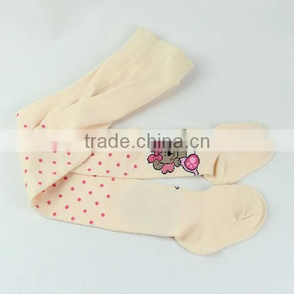 Comfortable cotton pantyhose tights for girls with nice cartoon
