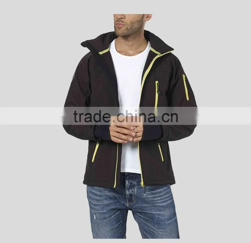 Wholesales man jacket 3 layer fleece lined lightweight jakcet