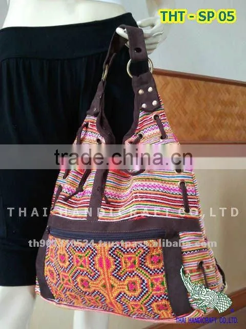 Embroidered HMONG HILL TRIBE Backpack School Bag Travel Bag Unisex Bag