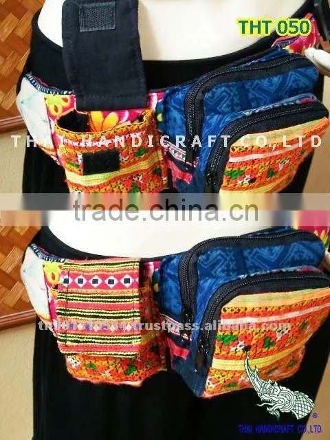 Embroidered HMONG HILL TRIBE Waist Bag Fanny Packs handmade