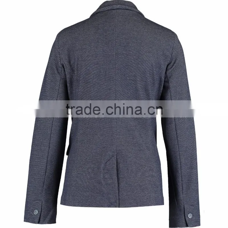 Ladies Navy Flap Pocket Tight Fit Oxford Pique Blazer Wholesale