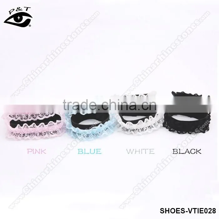 4 Colors Lace Ribbon Shoe Lace Elastic Straps For high heels