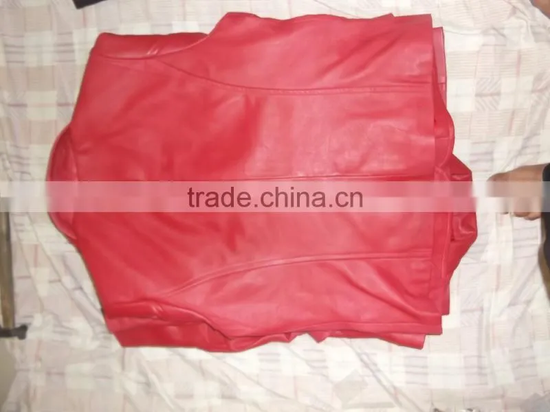 Short Body Women Leather Jacket in lambskin