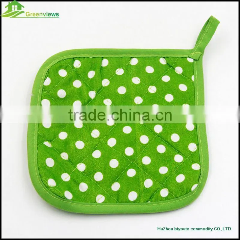 promotion customized white printed polyester kitchen thick pot holder