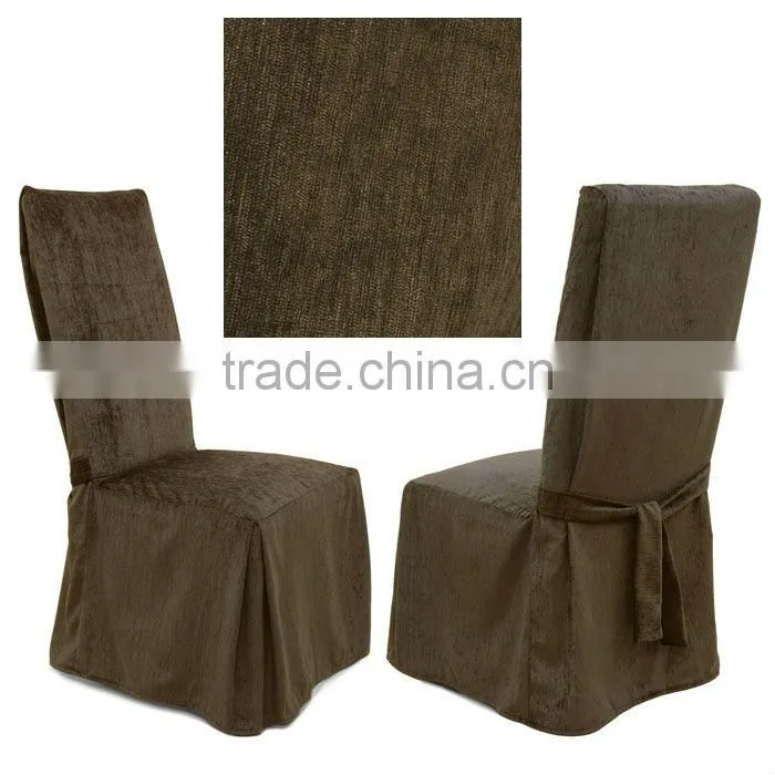 chenille onyx dining chair cover