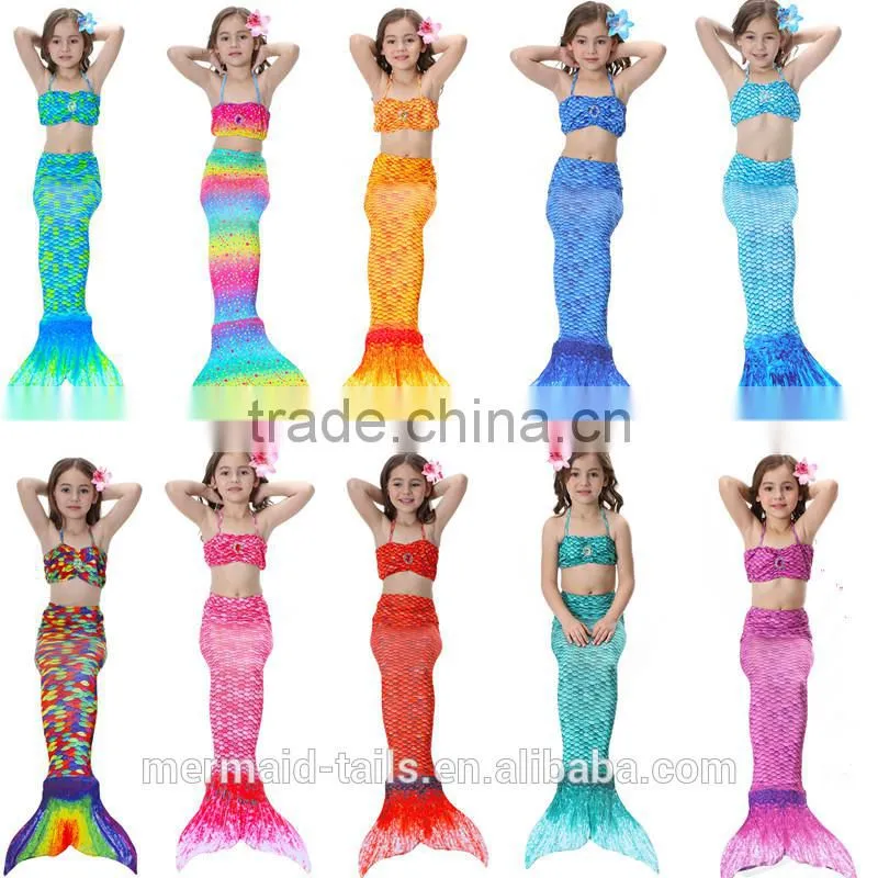 Fairy costumes for girls beach holiday Mermaid fashion bikini sets 3PC