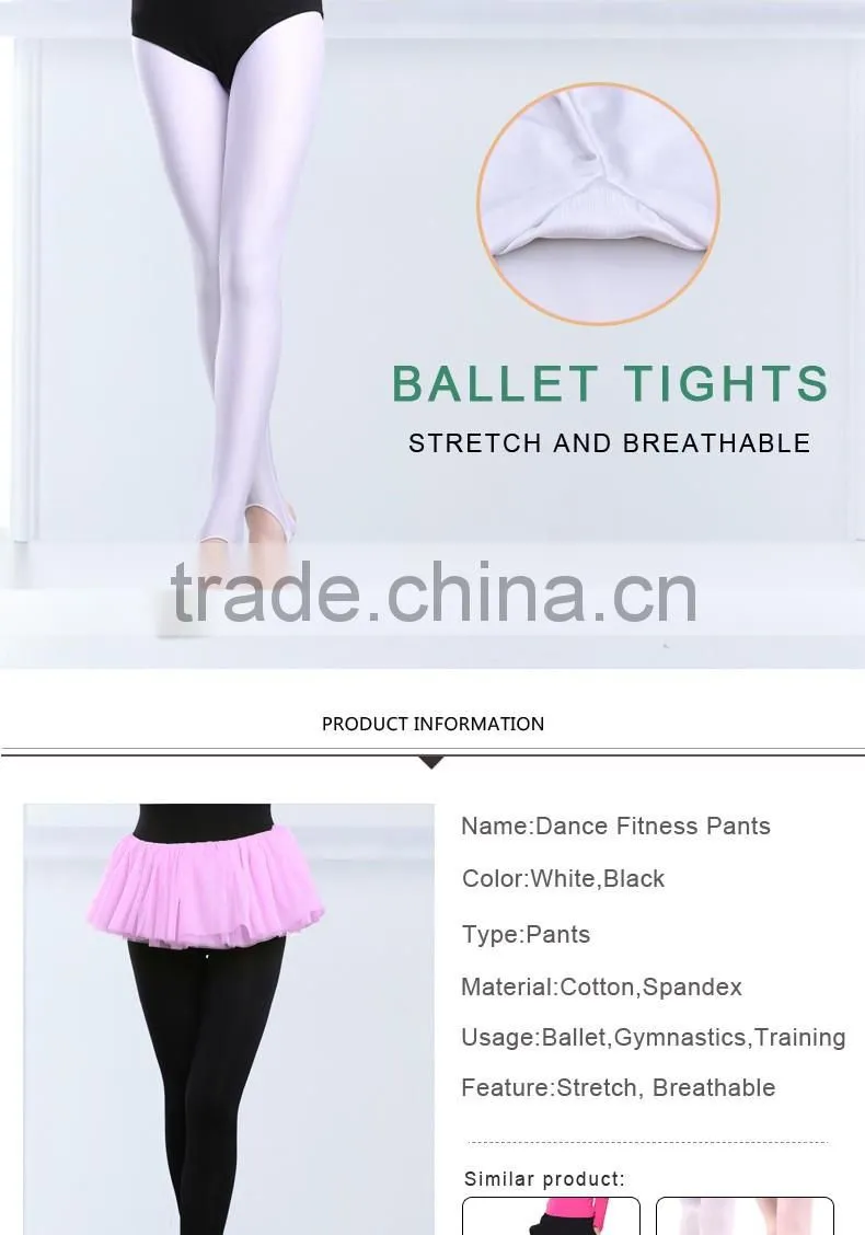 Girls Kids Ballet Stirrup Tights Cotton Spandex Gymnastics Pants Dance Fitness Pants