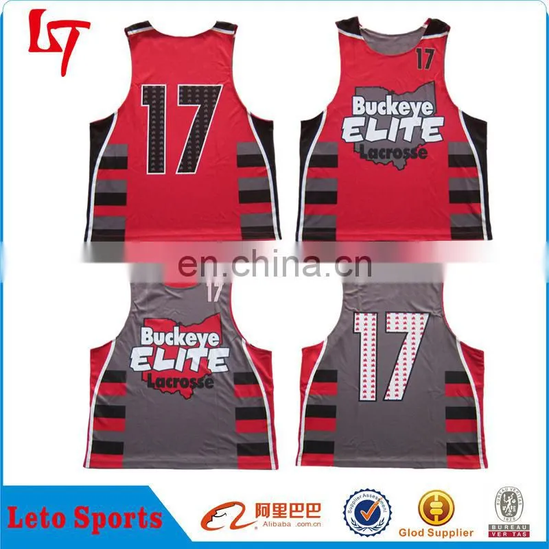 Top quality selling lacrosse jersey/Custom design lacrosse tops pinnies