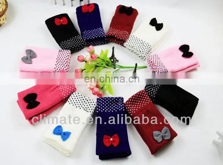 High quality fashion half finger gloves for girls