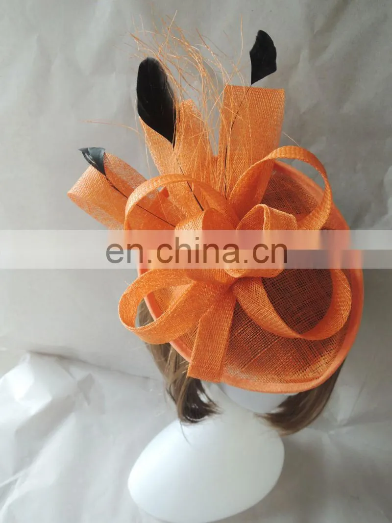 2014 NEW Wedding Orange Hair Fascinator haibands
