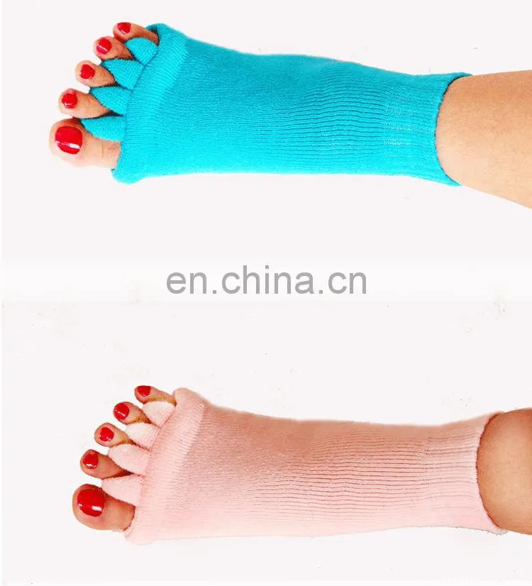 Yoga Sports GYM Five Toe Separator Socks Alignment Pain Health Massage Socks #YG-02