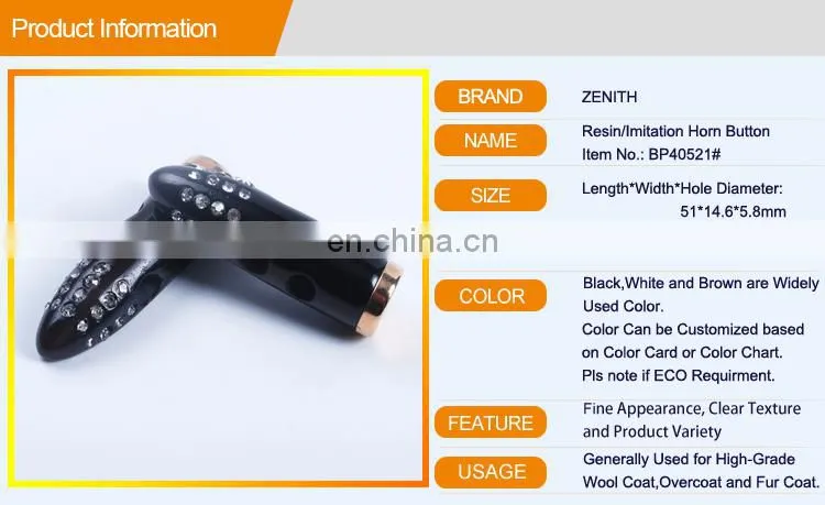 Fancy Customized Imitation Horn Toggle Button BP40521