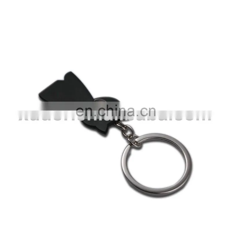 custom great quality cute black Cat animal shaped keychain