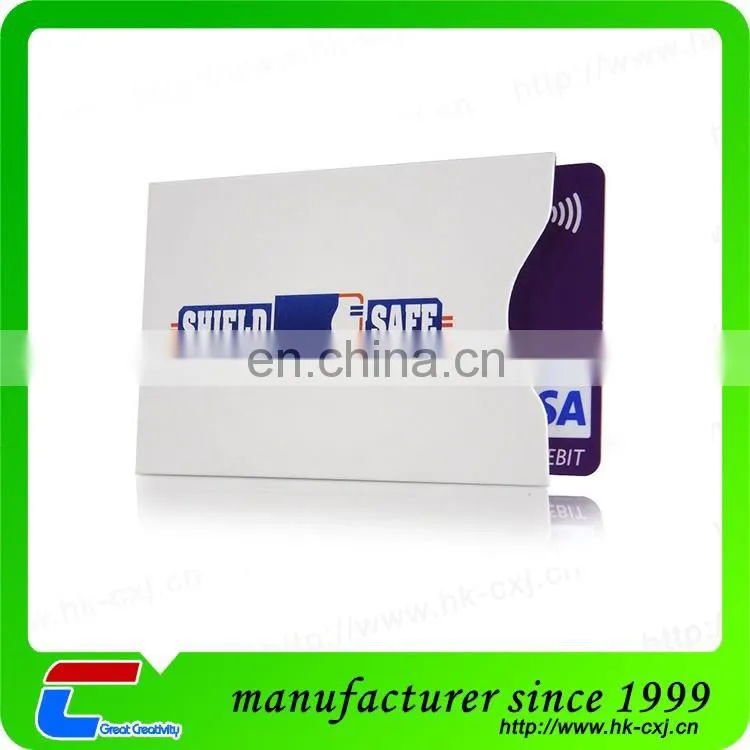 custom rfid blocking card sleeve cmyk printing