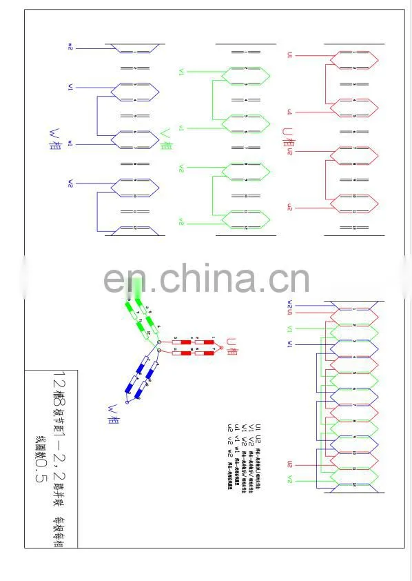 custom brushless DC Motor 130mm winding stator for servo motor