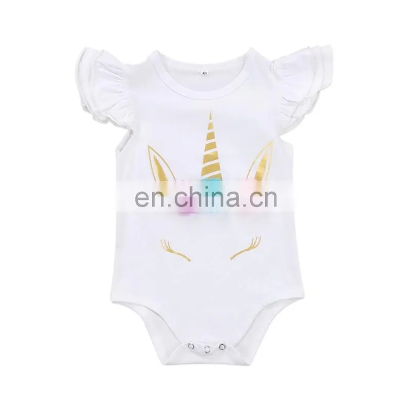 Newborn Baby boys Girl Clothing Custom Baby Clothes White Heart Printing Blank Baby Rompers