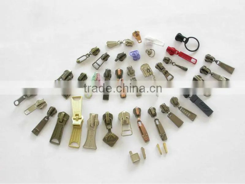 High Quality No.5 Short Pull Hole Lock Fashion metal Zipper Slider
