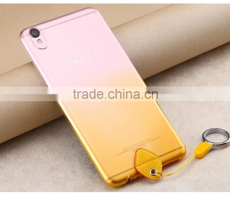 MOFi Original Gradient Color TPU Soft Case for OPPO F1 Plus, Mobile Phone Lanyard Pouch Slim Silicone Back Cover for OPPO R9